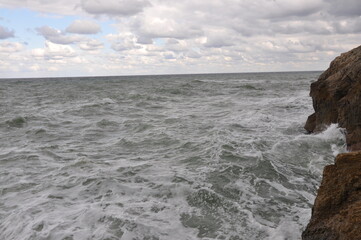 Beautiful seascape in Sile, Istanbul, Turkey. Black sea view.