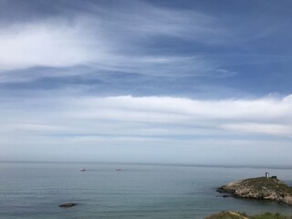 Beautiful seascape in Sile, Istanbul, Turkey. Black sea view.