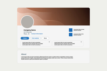 Linkedin banner mockup, profile mockup presentation template abstract cover