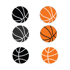 Obraz premium Basketball icon set. Basketball logo vector icon. Vector basketball balls.