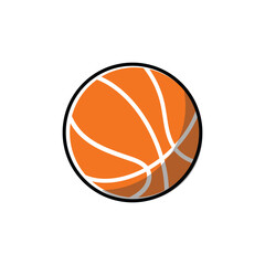 Outline basketball ball icon. Set of basketball ball symbols.