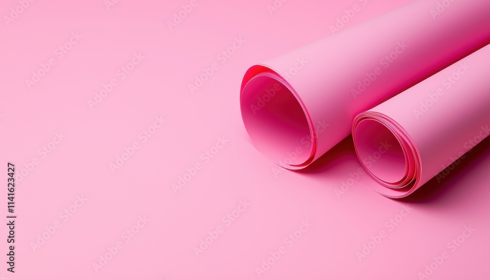 Poster smooth curved pink paper with gentle light gradient clean and elegant abstract surface for premium c