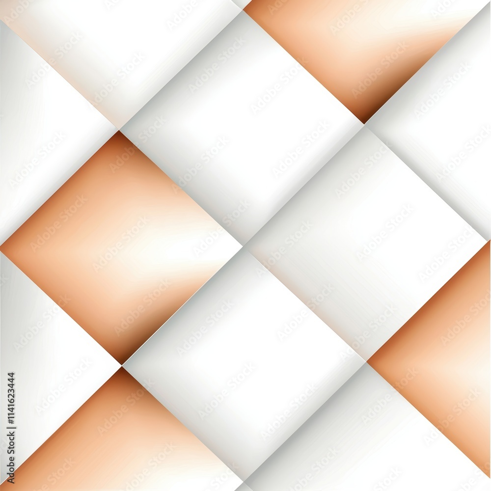 Poster smooth copper-toned gradient background with white square minimalistic texture ideal for creative an