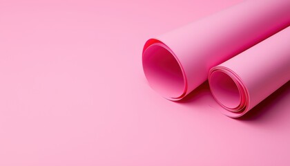 Smooth curved pink paper with gentle light gradient clean and elegant abstract surface for premium creative use