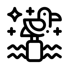 Seagull line icon