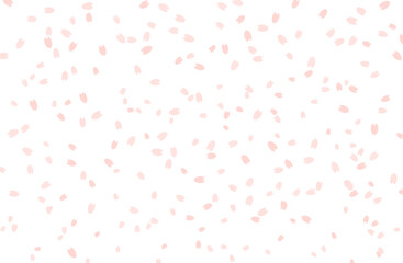 シンプルな桜吹雪の背景ベクターイラスト ピンク 白背景 白バック 桜の花びら さくら サクラ