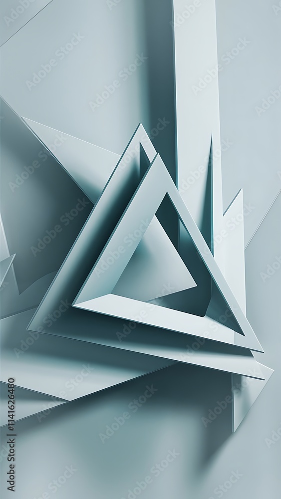 Poster 3d triangular vector minimal abstract background design abstract poster geometric design vector illu