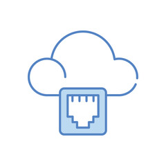 Cloud Port vector icon