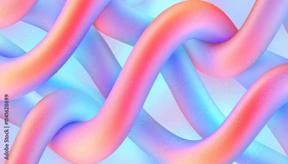 Aufkleber seamless background of abstract circuits, interconnected nodes, and glowing holographic waveforms
