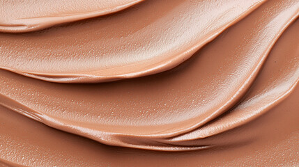 Chocolate Swirls: Indulgent swirls of rich, smooth chocolate, creating a tempting, close-up texture shot. Perfect for food photography, branding, and packaging. 