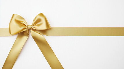 Golden Bow Elegance: A classic gold ribbon tied into a perfect bow, symbolizing elegance, sophistication, and celebration. The smooth texture and rich hue create a timeless and luxurious feel.