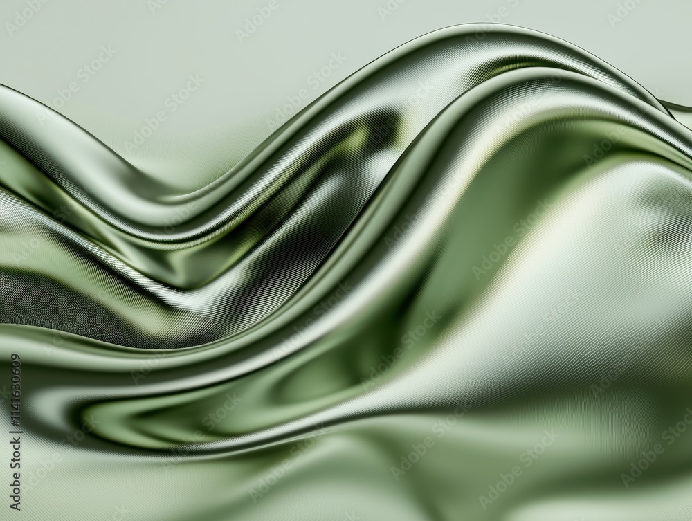 Poster soft reflective green gradient texture with shimmering light perfect for modern branding and elegant