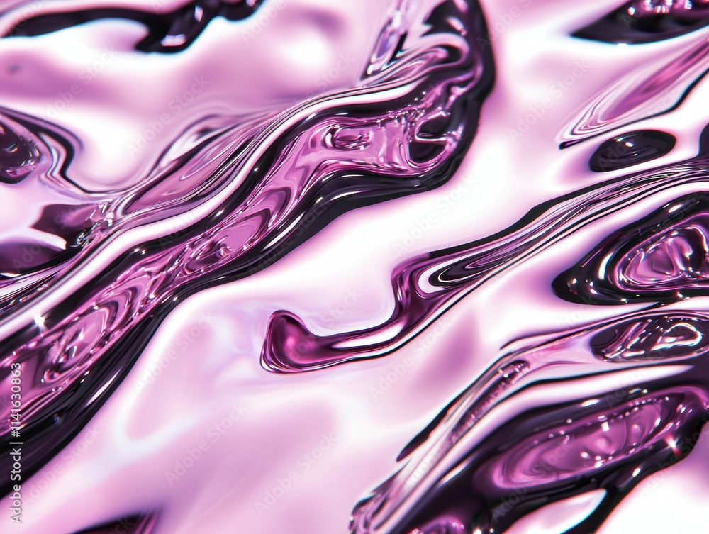 Poster subtle pink reflective surface with smooth gradients and highlights modern and minimalist background