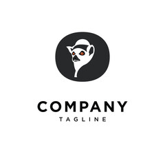 Letter O Lemur Logo Icon vector