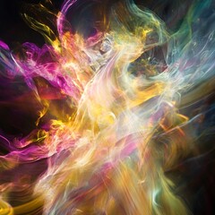 Mesmerizing Swirls of Vibrant Lights and Colors in Dynamic Motion