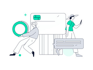 Internet financial management investment flat vector concept operation hand drawn illustration
