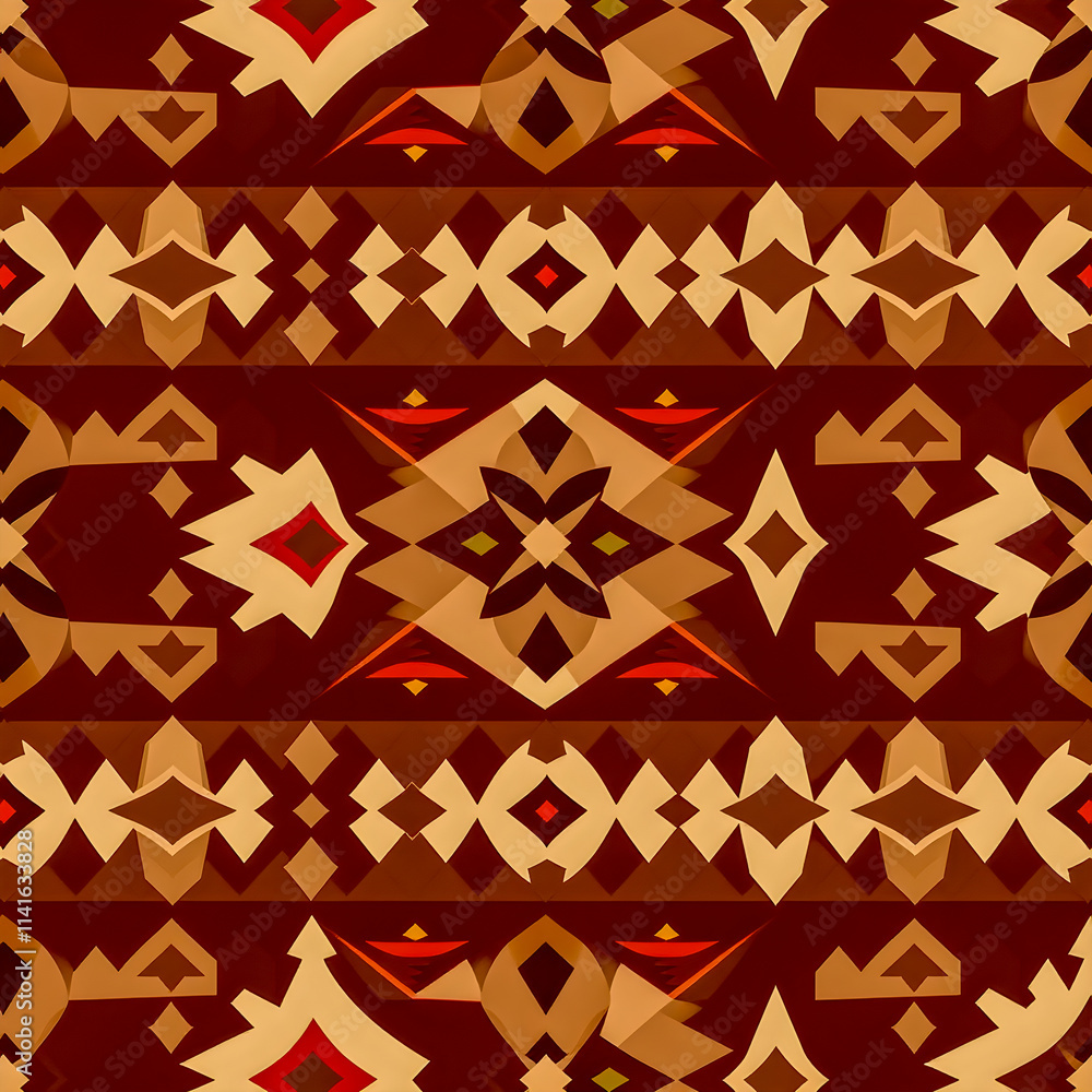 Poster seamless background pattern. abstract geometric pattern in native american style.