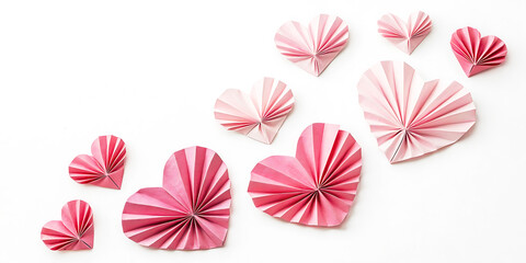 Obraz premium paper hearts with white background