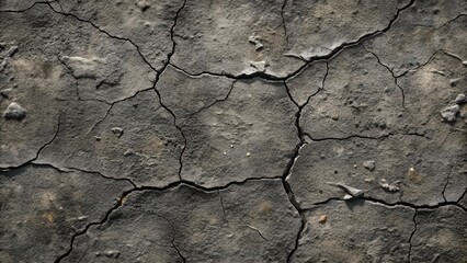 Rough Dark Concrete Texture with Cracks and Imperfections