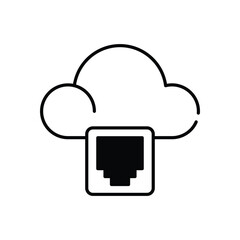 Cloud Port vector icon