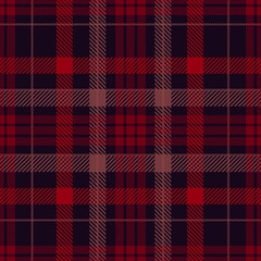  Tartan seamless pattern, red and black, can be used in fashion design. Bedding, curtains, tablecloths
