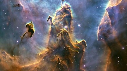 Nebula sky purple galactic background