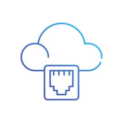 Cloud Port vector icon