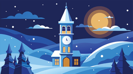 Fototapeta premium santa claus on the roof of the house