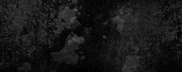 Panorama of Dark grey black slate grunge wall texture, texture of grainy dark concrete wall, black volcanic seamless grunge stone texture, ancient Black marble texture rock.