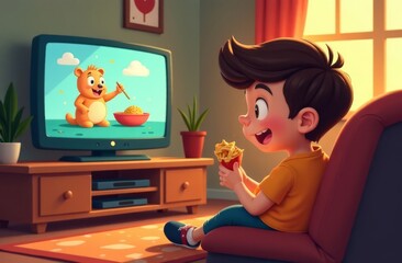 child watching tv