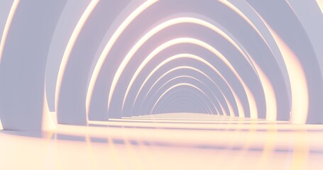 Obraz premium Abstract architecture background arched interior 3d render