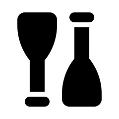 Oar glyph icon
