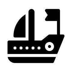 Obraz premium Regatta Flag glyph icon