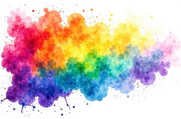 colorful ink splashes