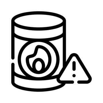 recommend clip art: flammable material line icon