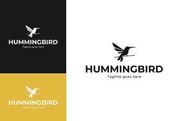 Hummingbird logo design template vector illustration idea