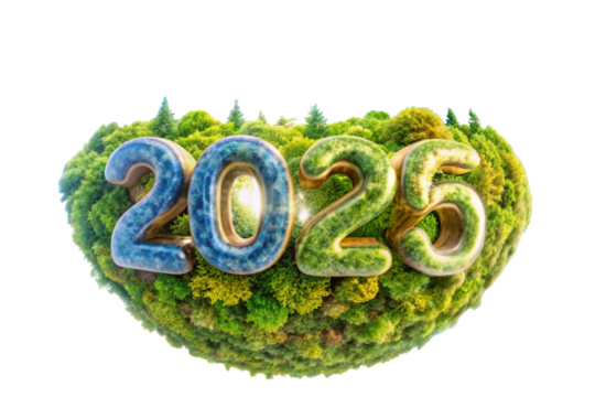 3d New Year 2025 text png