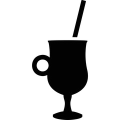 Simple vector icon latte cup