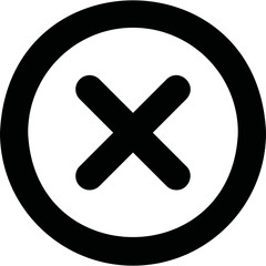 Obraz premium Simple vector icon rejection cross 