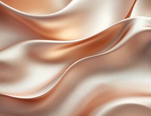 Obraz premium Elegant, flowing peach silk fabric texture background.