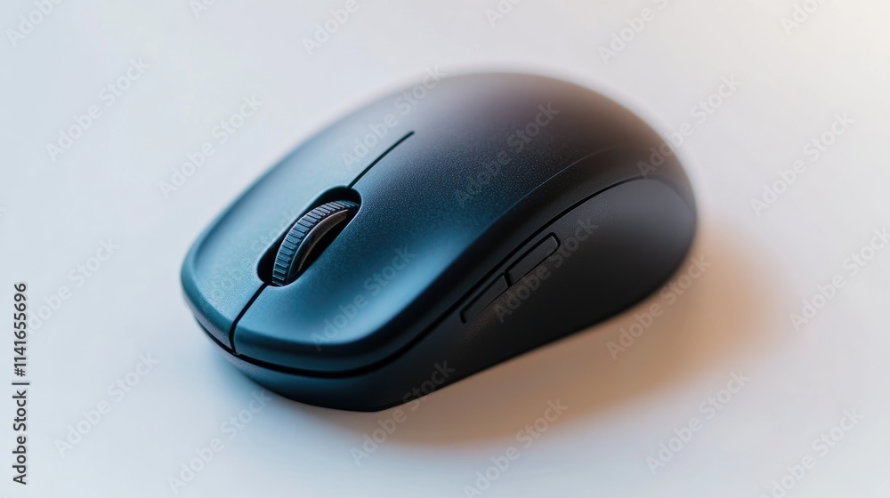 Aufkleber a high-quality image of a black wireless mouse isolated on a clean white background, perfect for pro