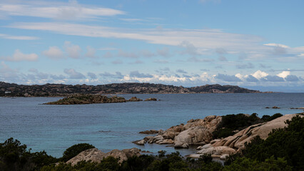Fototapeta premium Mediterranean landscape of Caprera Island, La Maddalena Archipelago, Sardinia