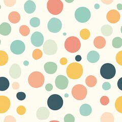 Playful Polka Paradise A classic yet vibrant polka dot design in varied sizes and modern pastel hues 