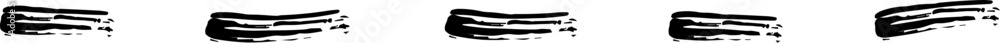 Poster abstract dashed lines in black brush strokes convey movement and rhythm.
