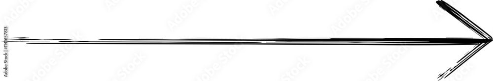 Poster a sketched arrow pointing right, symbolizing direction and progress.