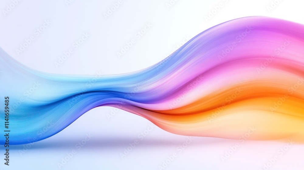 Poster abstract flowing waves in vibrant colors create a dynamic visual effect.