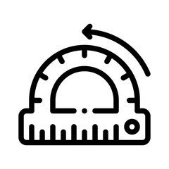 Curved Ruler line icon