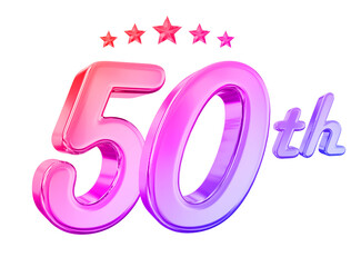 50 Year Anniversary Gradient  Number