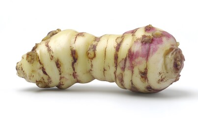 Yacon root against white backdrop.