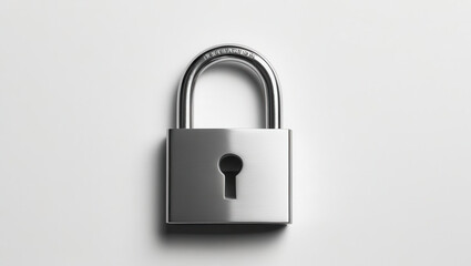 Naklejka premium Minimalist padlock with keyhole, symbolizing security and protection